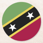 Flagge von St. Kitts und Nevis Runder Pappuntersetzer (Vorderseite)