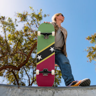 Flagge von St. Kitts und Nevis Skateboard
