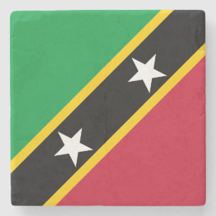 Flagge von St. Kitts und Nevis Steinuntersetzer