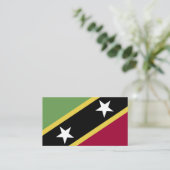 Flagge von St. Kitts und Nevis Visitenkarte (Stehend Vorderseite)