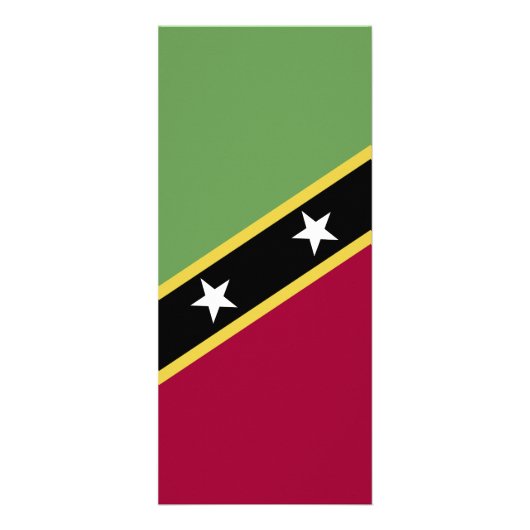 Flagge von St. Kitts und Nevis Werbekarte (Vorne)