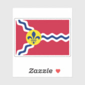 Flagge von St. Louis, Missouri Aufkleber (Blatt)