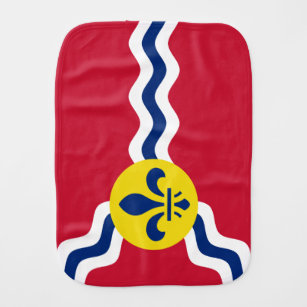 Flagge von St. Louis, Missouri Burp Tuch Baby Spucktuch
