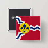 Flagge von St. Louis, Missouri Button (Vorne & Hinten)