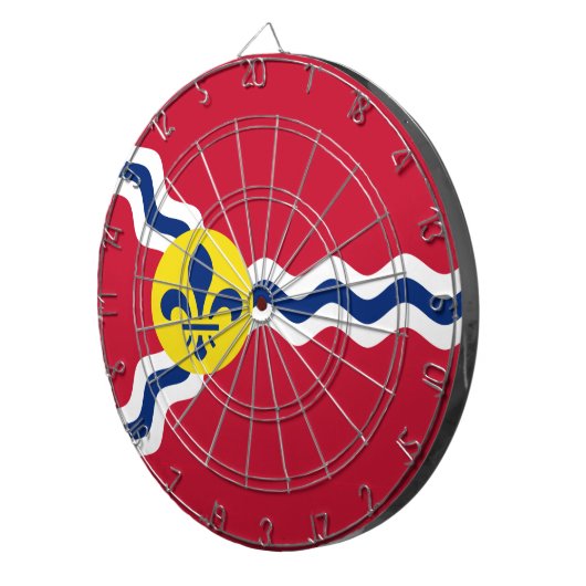 Flagge von St. Louis, Missouri Dartboard Dartscheibe (Vorderseite rechts)