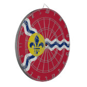 Flagge von St. Louis (Missouri) Dartscheibe (Vorderseite Links)