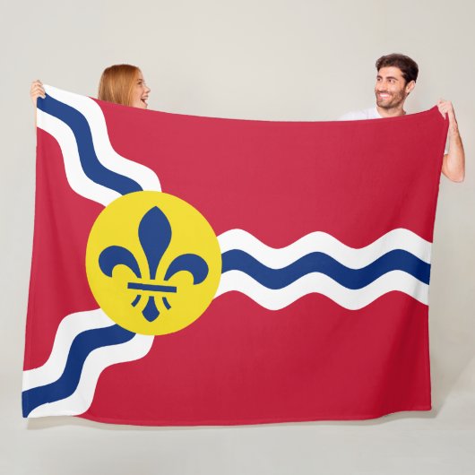 Flagge von St. Louis (Missouri) Fleecedecke (Beispiel)