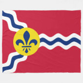 Flagge von St. Louis (Missouri) Fleecedecke (Vorderseite (Horizontal))