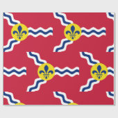 Flagge von St. Louis, Missouri Geschenkpapier (Flach)