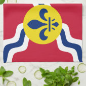 Flagge von St. Louis, Missouri Geschirrtuch (Gefaltet)