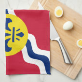 Flagge von St. Louis, Missouri Geschirrtuch (Viertel Falte)