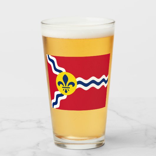 Flagge von St. Louis (Missouri) Glas (Vorne (Gefüllt))