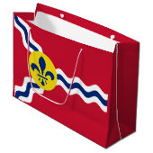 Flagge von St. Louis, Missouri Große Geschenktasch Große Geschenktüte (Vorderseite Schrägansicht)