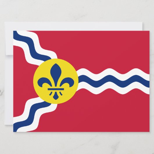 Flagge von St. Louis (Missouri) Karte (Vorderseite)