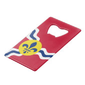 Flagge von St. Louis, Missouri Kreditkartenoper Geldbeutel Flaschenöffner (Vorderseite Schrägansicht)