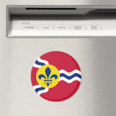 Flagge von St. Louis, Missouri, Magnet (In Situ (Geschirrspüler))