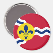 Flagge von St. Louis, Missouri, Magnet (Vorderseite/Rückseite)