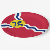 Flagge von St. Louis (Missouri) Pappteller (Schrägansicht)