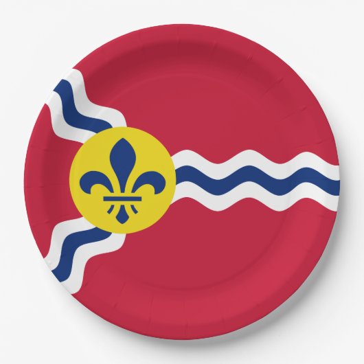 Flagge von St. Louis (Missouri) Pappteller (Vorderseite)