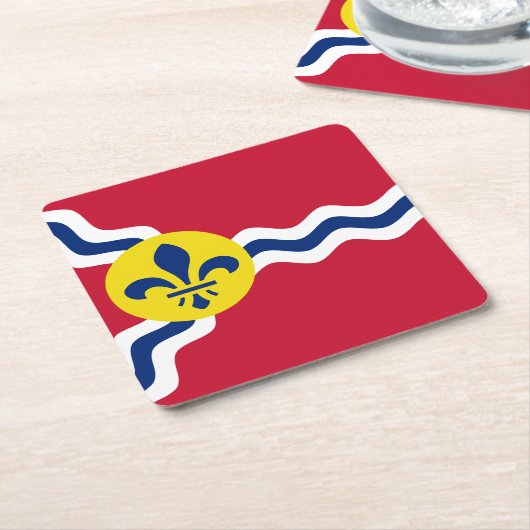 Flagge von St. Louis, Missouri Rechteckiger Pappuntersetzer (angewinkelt)