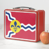 Flagge von St. Louis, Missouri Round Pillow Metall Brotdose (Beispiel)