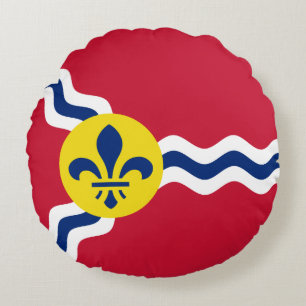 Flagge von St. Louis, Missouri Round Pillow Rundes Kissen
