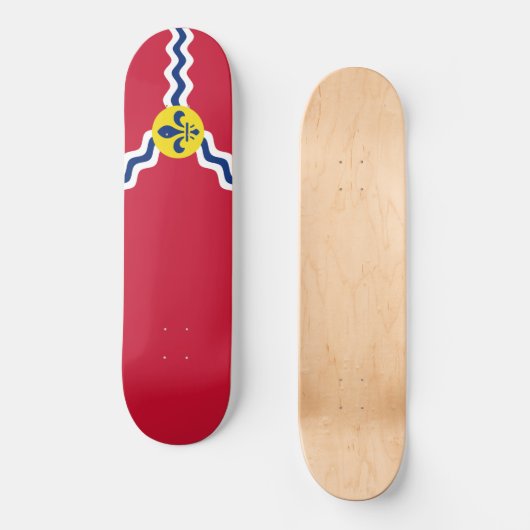 Flagge von St. Louis (Missouri) Skateboard (Vorderseite)