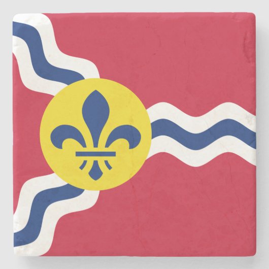 Flagge von St. Louis (Missouri) Steinuntersetzer (Vorderseite)