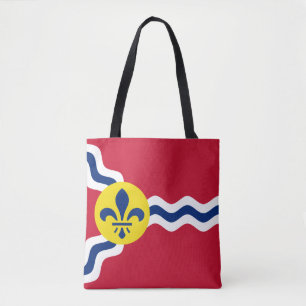 Flagge von St. Louis, Missouri Tote Tag Tasche