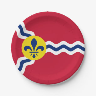 Flagge von St. Louis, Papierplatte von Missouri Pappteller