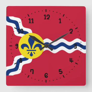 Flagge von St. Louis, Uhr der Mauer am Missouri-Pl