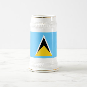 Flagge von St. Lucia Bierglas