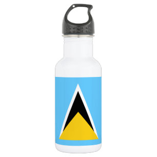 Flagge von St. Lucia Edelstahlflasche