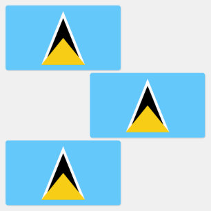 Flagge von St. Lucia Etiketten