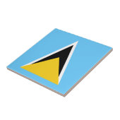 Flagge von St. Lucia Fliese (Seite)