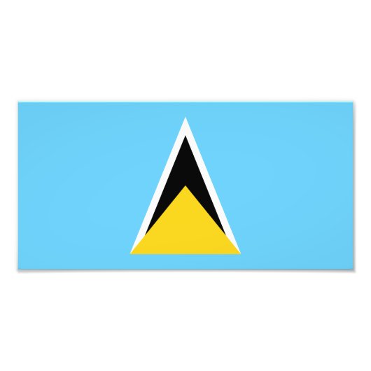 Flagge von St. Lucia Fotodruck (Vorne)
