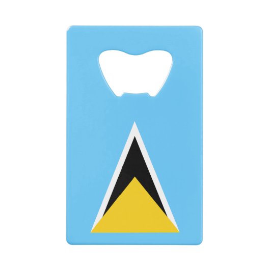 Flagge von St. Lucia Geldbeutel Flaschenöffner (Vorderseite)