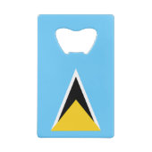 Flagge von St. Lucia Geldbeutel Flaschenöffner (Rückseite)