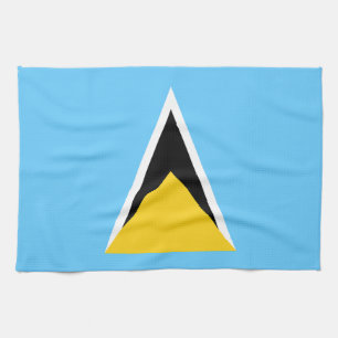 Flagge von St. Lucia Geschirrtuch