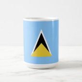 Flagge von St. Lucia Kaffeetasse (Mittel)