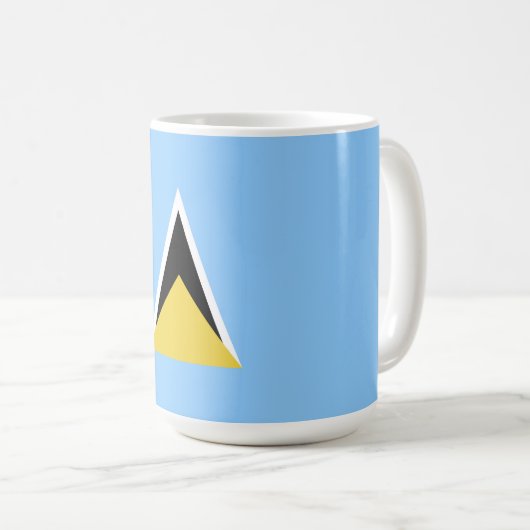 Flagge von St. Lucia Kaffeetasse (VorderseiteRechts)