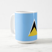 Flagge von St. Lucia Kaffeetasse (Vorderseite Links)