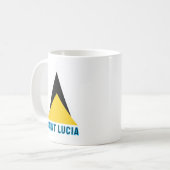 Flagge von St. Lucia Kaffeetasse (Vorderseite Links)