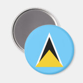Flagge von St. Lucia Magnet (Vorderseite/Rückseite)