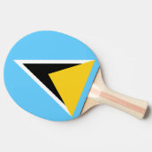 Flagge von St. Lucia Ping Pong Paddle Tischtennis Schläger (Seitenansicht)