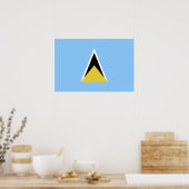 Flagge von St. Lucia Poster (Küche)