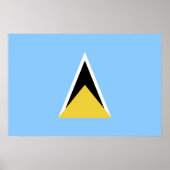 Flagge von St. Lucia Poster (Vorne)