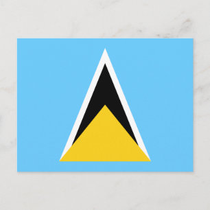 Flagge von St. Lucia Postkarte
