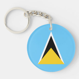 Flagge von St. Lucia Schlüsselanhänger