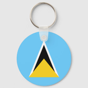 Flagge von St. Lucia Schlüsselanhänger